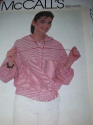 7470 MCCALLS 1981 JR TEEN PULLOVER HOODED ZIPPY JACKET PATTERN 11/12 32"B UNCUT